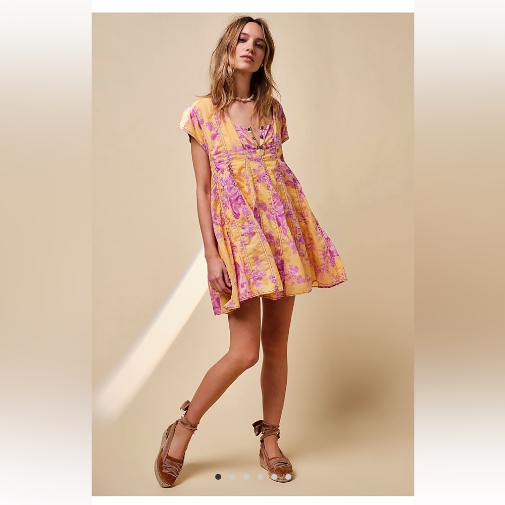 NEW without tags Free People Sully dress size xs in sunshine combo color
